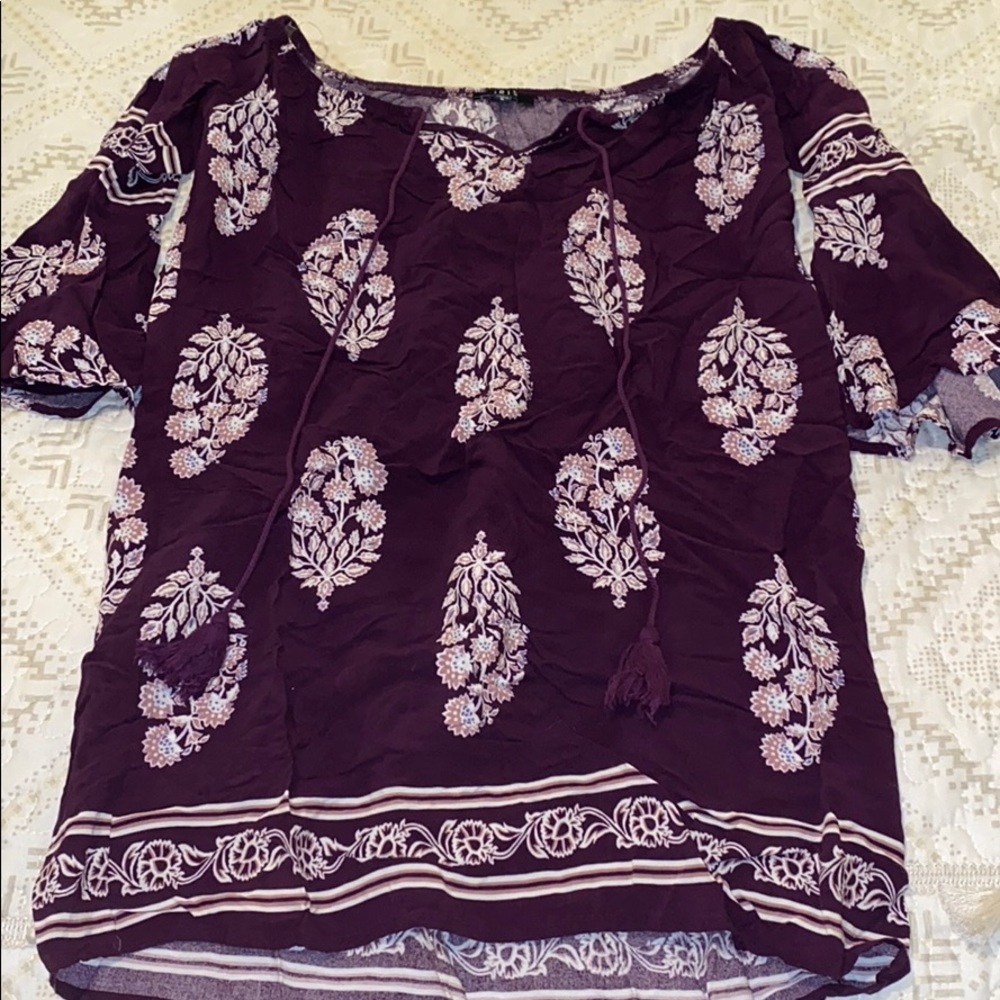 BOUTIQUE TUNIC DRESS W TIES, OFF-THE-SHOULDER